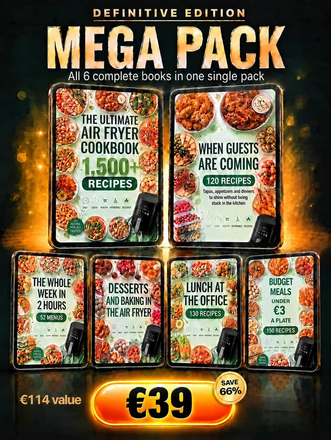 Mega Pack: all 6 complete air fryer cookbooks for €39